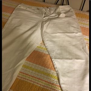 Talbots Capri-Style White Jeans